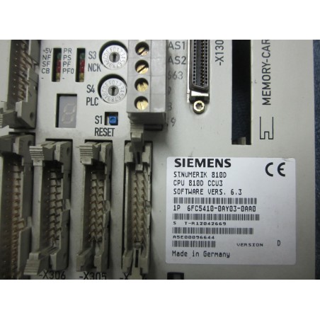Siemens Sinumerik CPU 810D CCU3 6FC5410-0AY03-0AA0 Mainboard | High-Performance CNC Control Unit