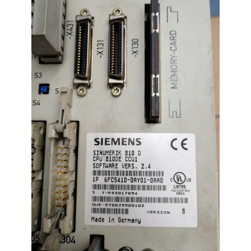 Siemens Sinumerik CPU 810DE CCU1 6FC5410-0AY01-0AA0 Board | High-Performance CNC Control