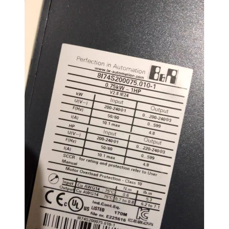 B&R 8I74T400075.01P-1 ACOPOSinverter - Precision Inverter for Industries