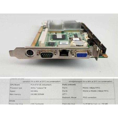 Buy Advantech PCA-6781VE Rev.A1 ISA PC104 Motherboard | Industrial Embedded Computing