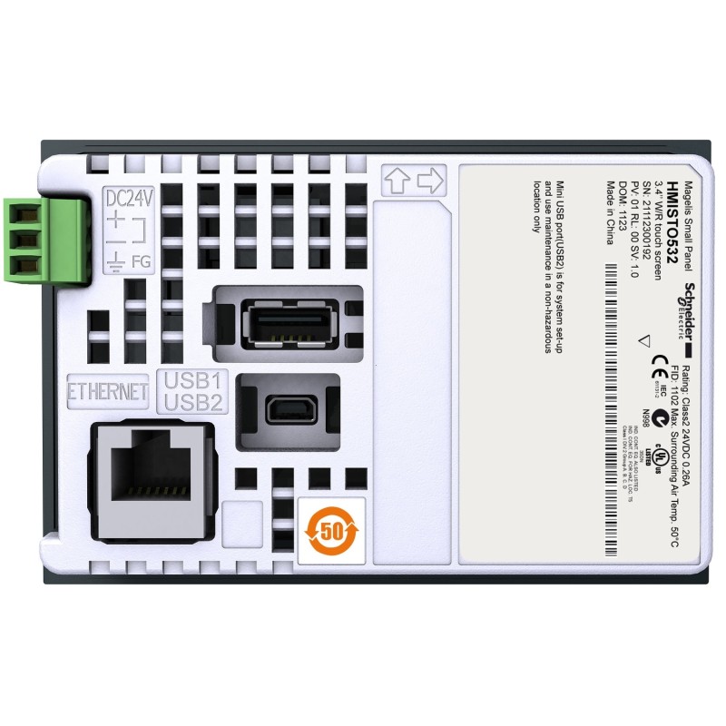 Schneider HMISTO532 Touch Panel Screen | 3.4'' Monochrome Display | Ethernet W/P/R