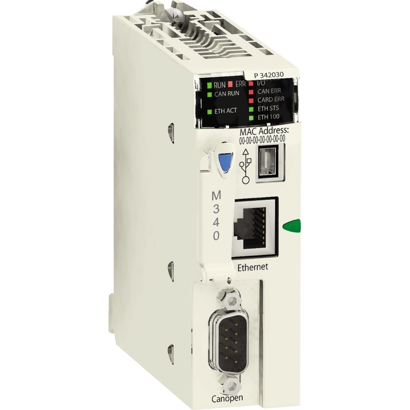 Schneider BMXP3420302 Processor Module M340 | High Performance | 1024 Discrete I/O + 256 Analog I/O | CANopen