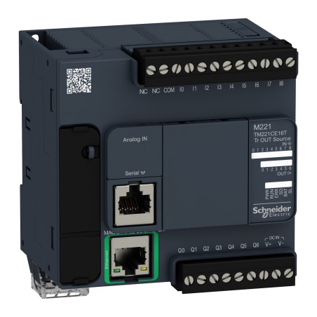 Schneider TM221CE16T Controller M221 - 16 IO Transistor PNP | Ethernet PLC | Industrial Automation