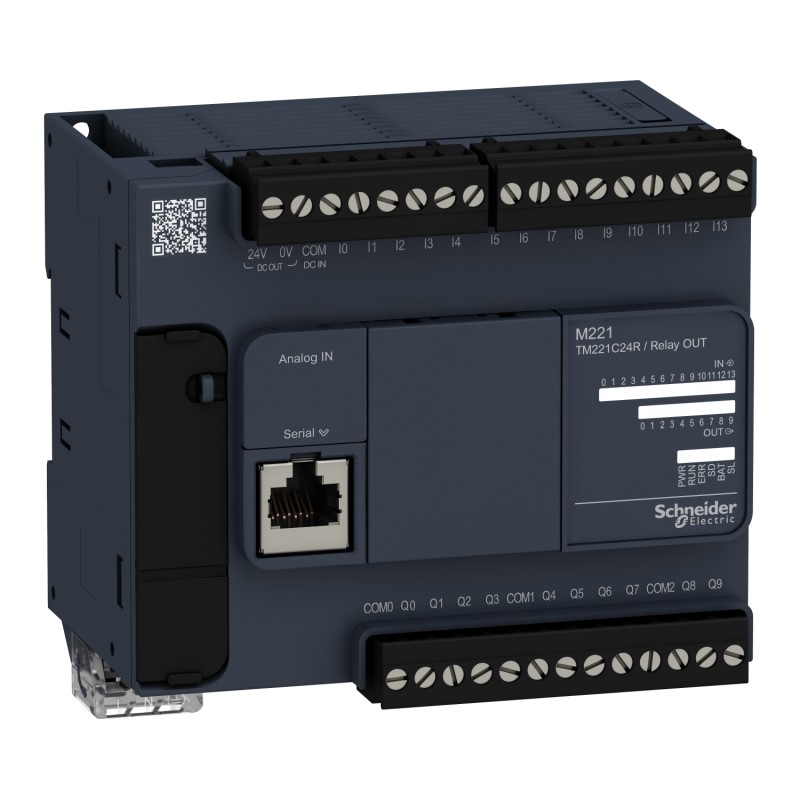 Schneider TM221C24R Controller M221 – 24 I/O Relay PLC | High Performance Automation Control
