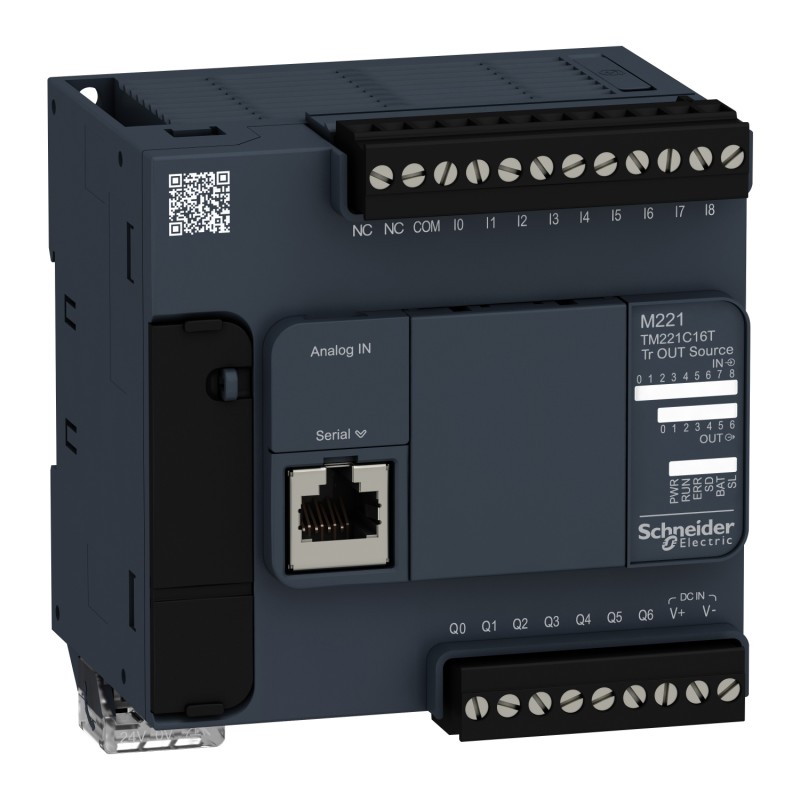 Schneider TM221C16T Controller M221 | 16 IO Transistor PNP PLC | High-Performance Automation
