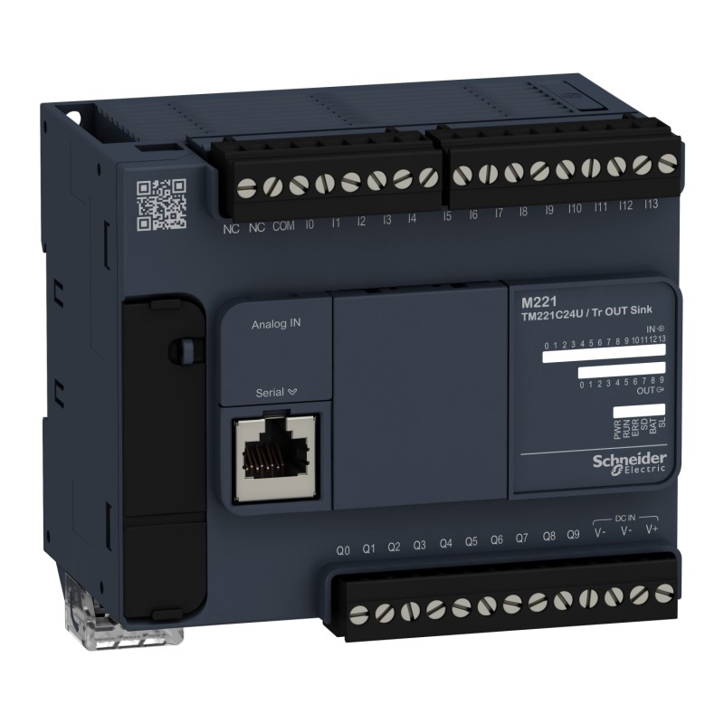 Schneider TM221C24U Controller M221-24IO TR.NPN – Advanced 24 Digital I/O PLC | Schneider Electric