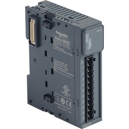Schneider TM3AQ2 Module - High-Precision TM3 Series with 2 Analog Outputs | Industrial Automation