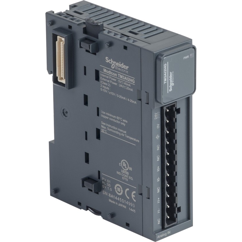 Schneider TM3AI2HG Module TM3 - High Resolution 2 Analog Inputs | Spring Terminal
