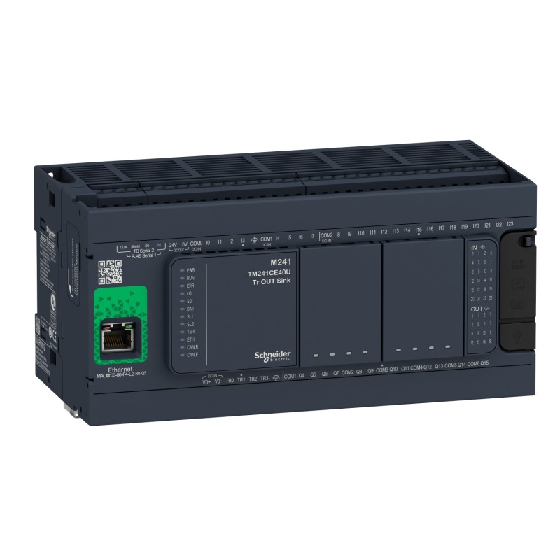 Schneider TM241CE40R Controller M241 | 40 I/O Relay with Ethernet | Industrial Automation Solutions