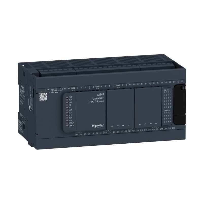 Schneider TM241C40T Controller M241 | 40 I/O Transistor PNP PLC | Industrial Automation