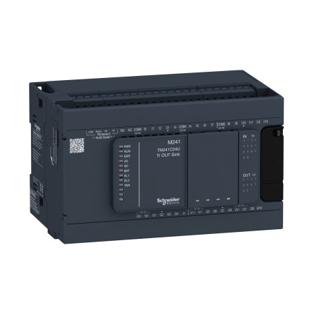 Schneider TM241C24U Controller M241 - 24 I/O Transistor NPN PLC | High-Performance Automation