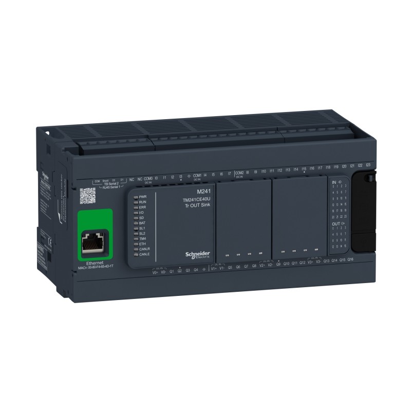 Schneider TM241CE40U Controller M241 | 40 I/O Transistor NPN | Ethernet Connectivity