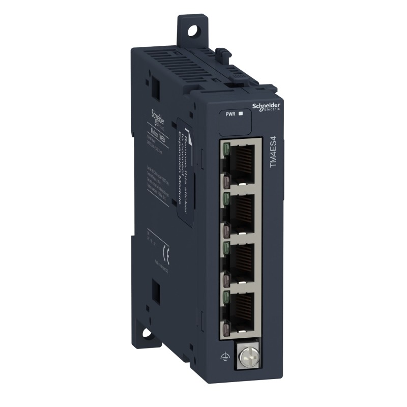 Schneider TM4ES4 Ethernet Switch | 4-Port Network Module | High-Performance Connectivity