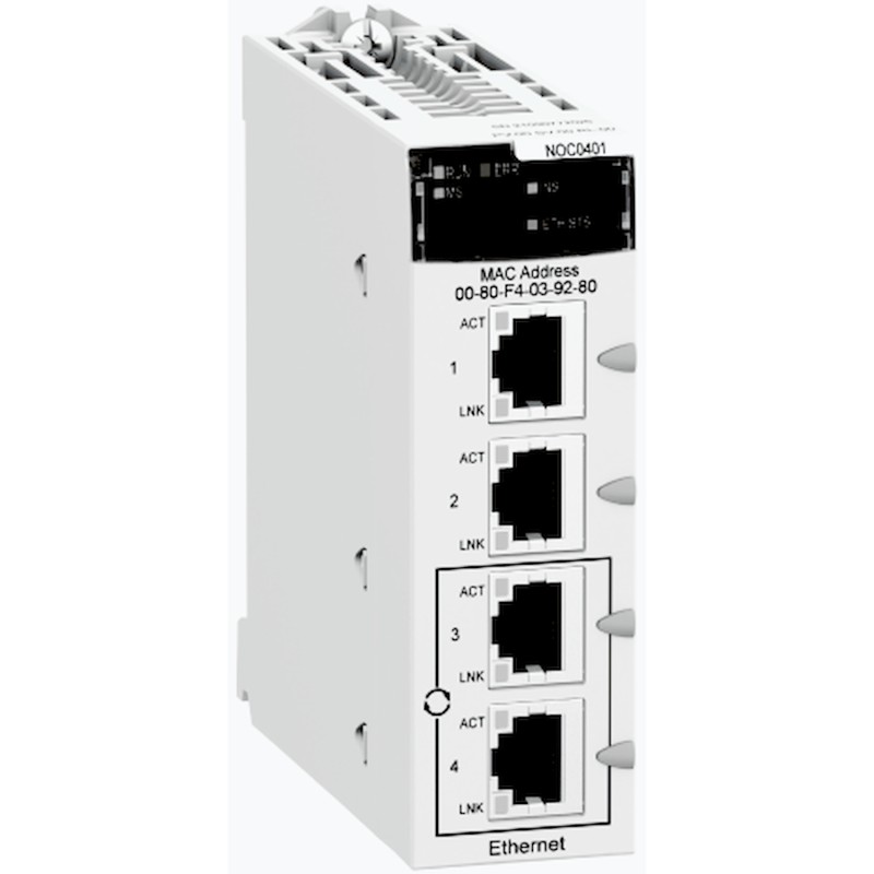 Schneider BMXNOC0401 Ethernet Module – 4 x RJ45 10/100 for M340 | Industrial Networking