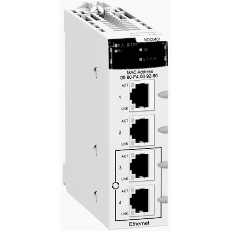 Schneider BMXNOC0401 Ethernet Module – 4 x RJ45 10/100 for M340 | Industrial Networking