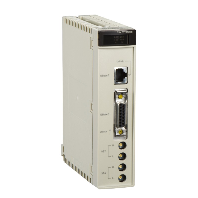 Schneider TSXETY110WS Ethernet TCP/IP Module – 10 Mbit/s | Web Server Class C10