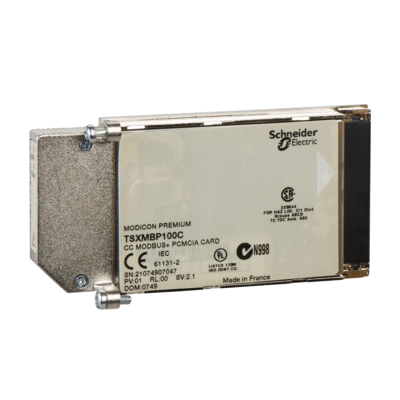 Schneider TSXMBP100C Modbus Plus PCMCIA Card | Type III | Humiseal 1A33 Coating