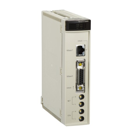 Schneider TSXETY110WSC Ethernet TCP/IP Module | 10 Mbit/s | Web Server Class C10 | Humiseal 1A33