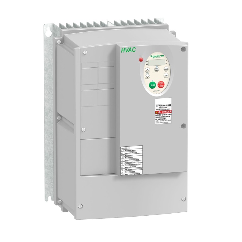 Schneider ATV212WU40N4 Variable Speed Drive | 4kW 5HP 480V 3ph | EMC Class C2 IP55