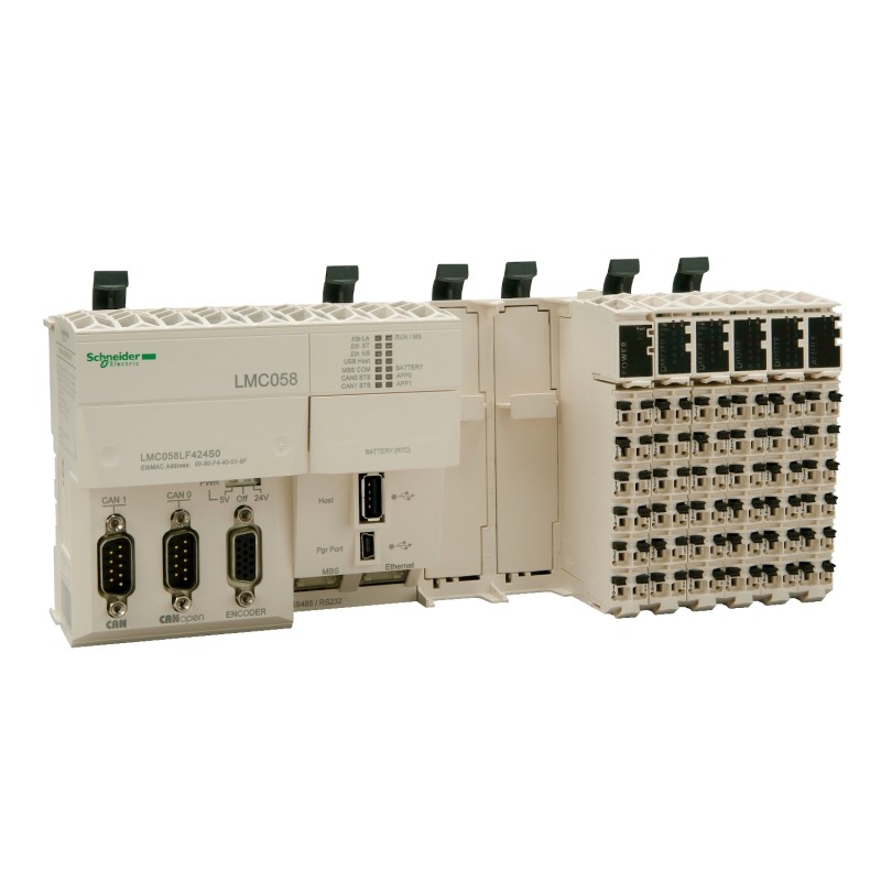 Schneider LMC058LF424S0 Compact Base Unit - 42 I/O + 4 Analog, 24 V DC, PCI Expansion | Industrial Automation