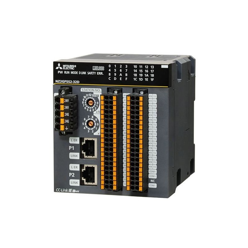 Mitsubishi NZ2GFSS2-32D PLC CC-Link IE Field Safety I/O Module | High-Speed Safety I/O Integration