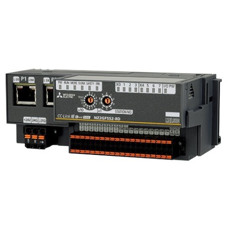 Mitsubishi NZ2GFSS2-8D PLC CC-Link IE Field Safety Remote Digital Input Module | High-Speed Digital Input, Robust Safety Integra