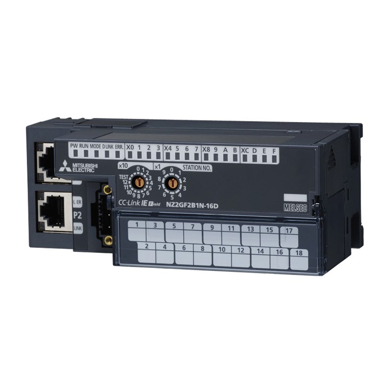 Mitsubishi NZ2GF2B1N-16D PLC CC-Link IE Field I/O Module | High-Speed Digital I/O