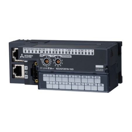 Mitsubishi NZ2GF2B1N-16D PLC CC-Link IE Field I/O Module | High-Speed Digital I/O
