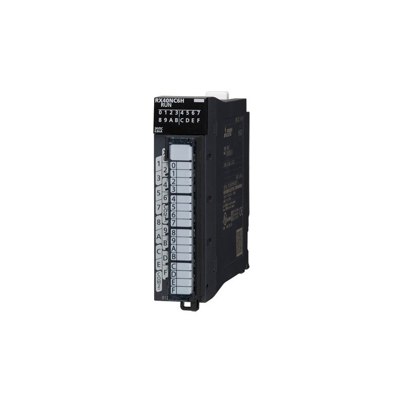 Mitsubishi RX40NC6HC PLC iQ-R Series: DC High-Speed Input, Negative, 16-Point Coat