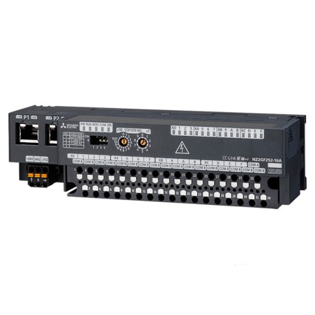 Mitsubishi NZ2GF2S2-16A CC-Link IE Field Network Remote I/O Module - 16 AC Input Points, AC100-120V, Spring Terminals