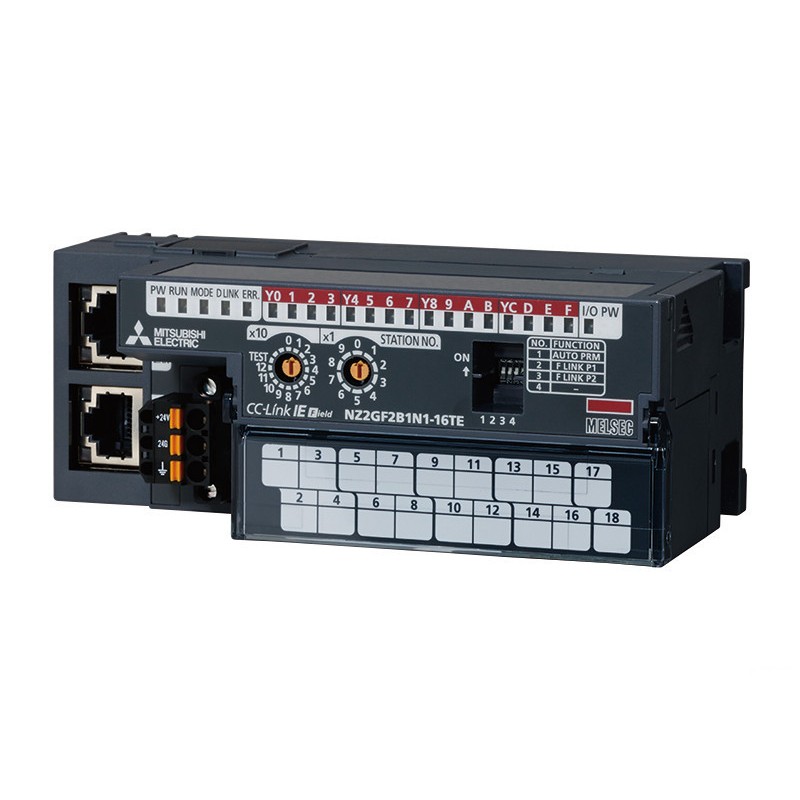 Mitsubishi NZ2GF2B1N1-16TE PLC CC-Link IE Field I/O Module | High-Speed I/O Connectivity