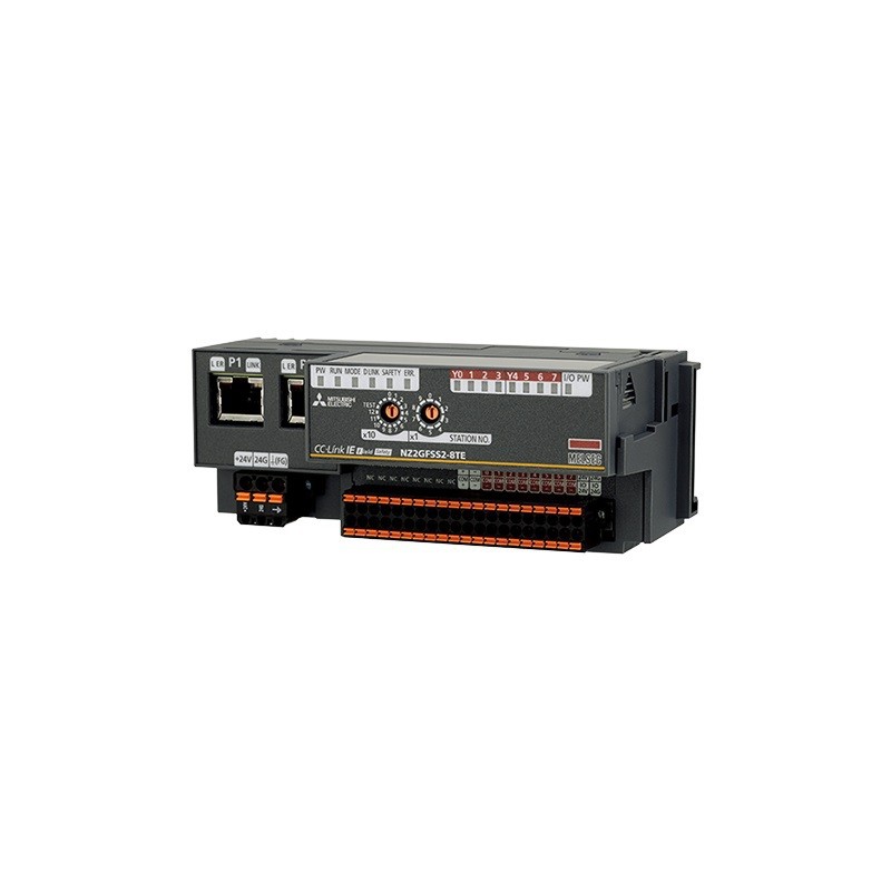 Mitsubishi NZ2GFSS2-8TE PLC CC-Link IE Field Safety Remote Digital Output Module | Advanced Industrial Control