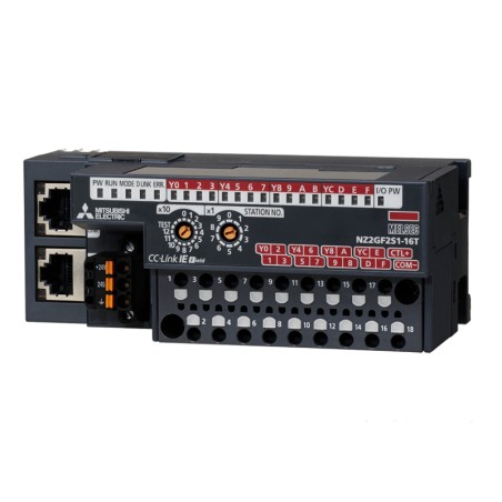 Mitsubishi NZ2GF2S1-16T PLC CC-Link IE Field Remote I/O Module | High-Speed I/O Integration