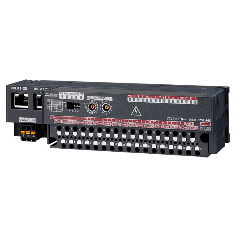 Mitsubishi NZ2GF2S2-16S CC-Link IE Field Network Remote I/O | High-Speed Industrial I/O Module