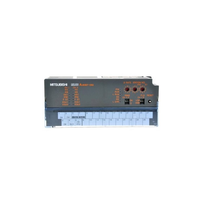 Mitsubishi AJ65BT-D62 PLC CC-Link I/O Module | 2 Counter Channels | 5-24V DC Inputs | 200 kHz