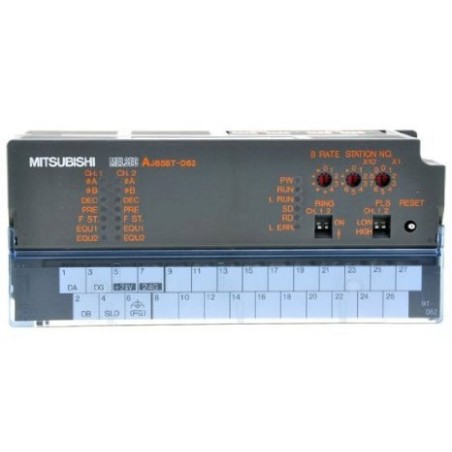 Mitsubishi AJ65BT-D62 PLC CC-Link I/O Module | 2 Counter Channels | 5-24V DC Inputs | 200 kHz