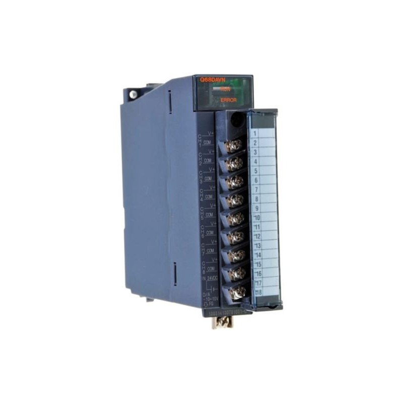 Mitsubishi Q68DAVN PLC Q Series 8 Channel Analog Output Module | High-Precision Analog Control