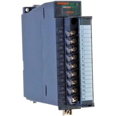 Mitsubishi Q68DAVN PLC Q Series 8 Channel Analog Output Module | High-Precision Analog Control