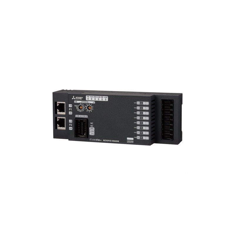 Mitsubishi NZ2GFCE-60ADI8 CC-Link IE Field Network Remote I/O | High-Speed Analog Inputs