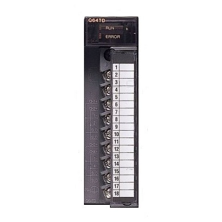 Mitsubishi Q64TD PLC Q Series 4-Channel Temperature Input Module | R, K, J, T Thermocouples